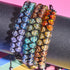 Chakra arc-en-ciel | Bracelet en verre transparent Luciole